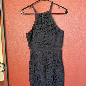 black lace dress